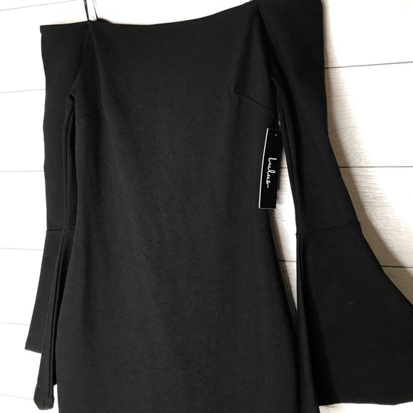 Lulus All She Wants Off-the-Shoulder Midi Dress S - Picture 4 of 7